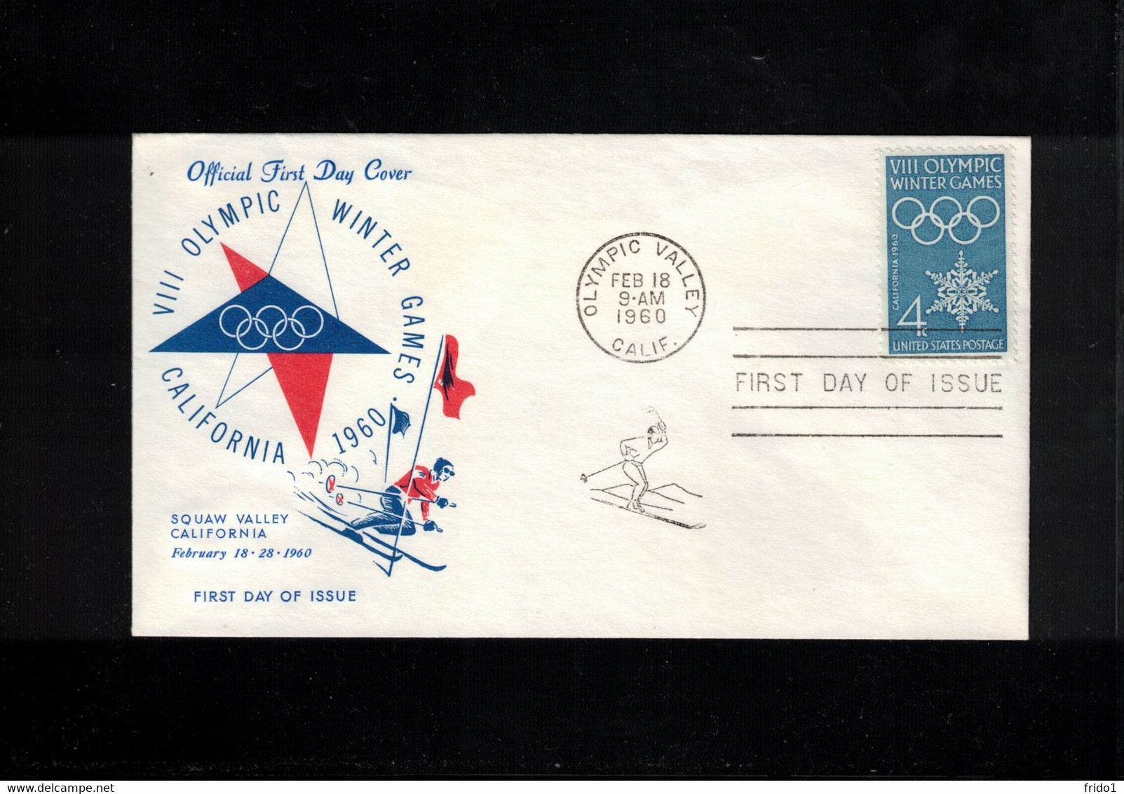 USA 1960 Olympic Games Squaw Valley FDC - Winter 1960: Squaw Valley