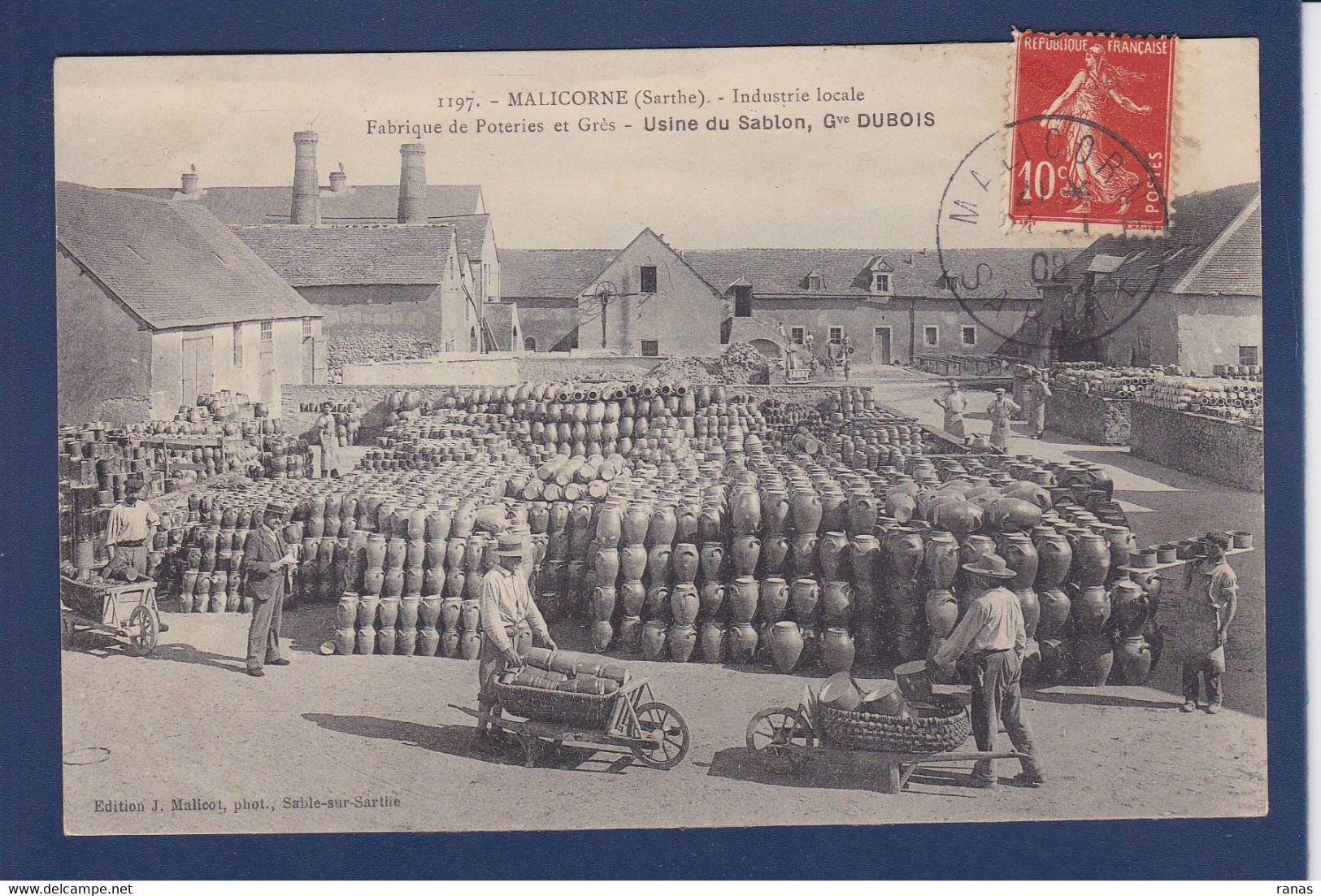 CPA [72] Sarthe > Malicorne Sur Sarthe Poterie Voir Dos - Malícorne Sur Sarthe