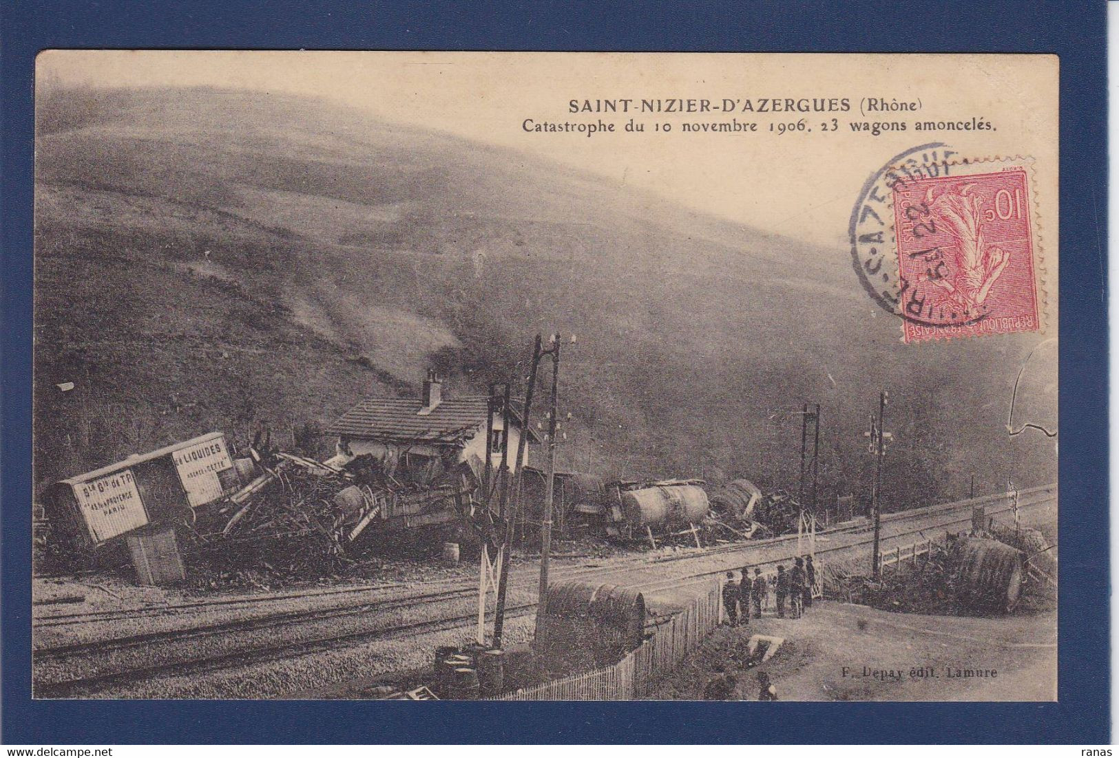 CPA [69] Rhône Saint Nizier D'Azergues Déraillement De Train Voir Dos - Other & Unclassified
