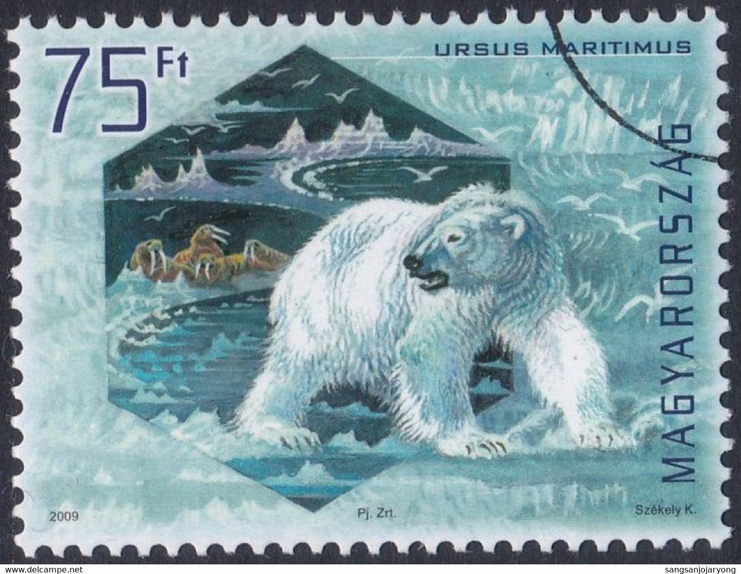 Specimen, Hungary Sc4109 Polar Region & Glaciers Preservation, Polar Bear, Ours Polaire - Préservation Des Régions Polaires & Glaciers