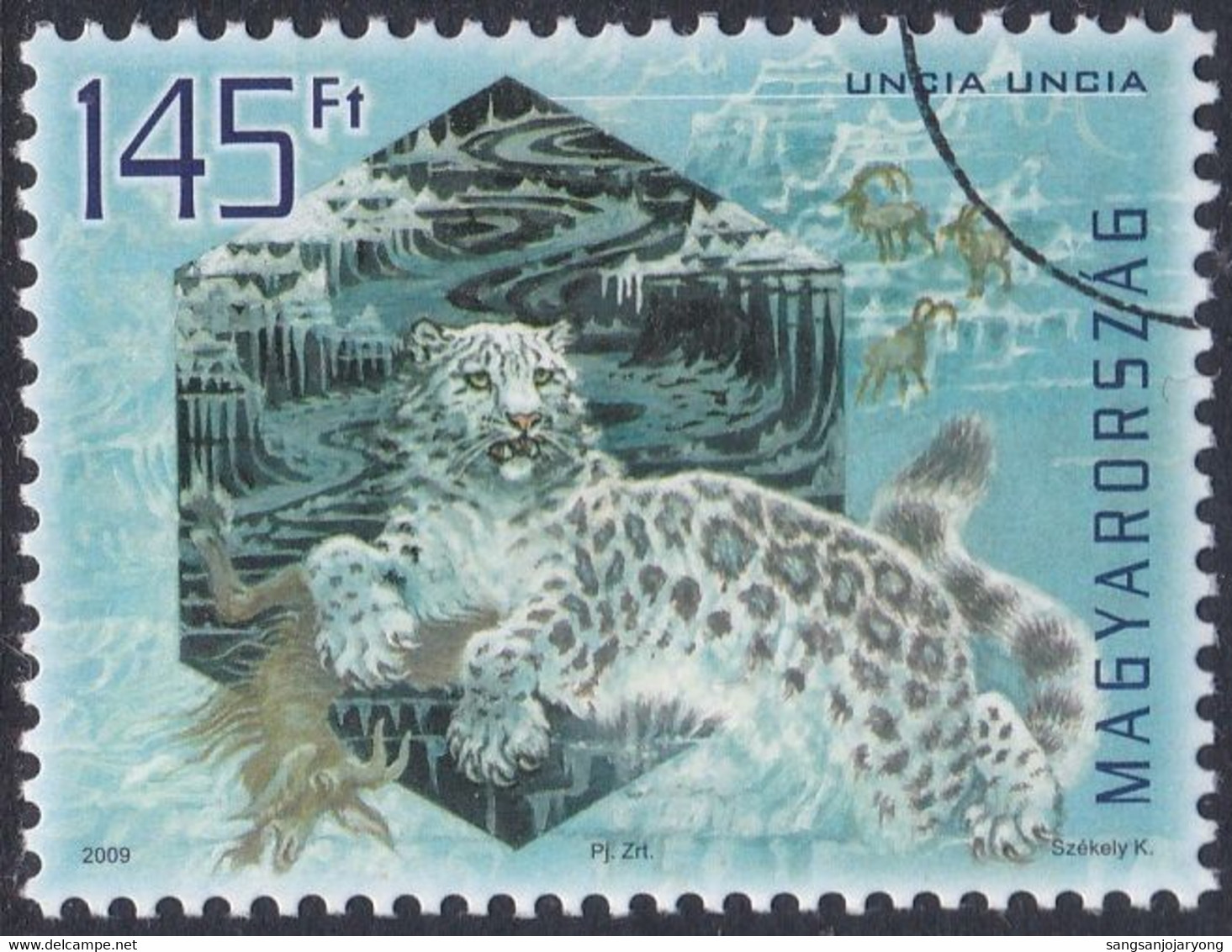 Specimen, Hungary Sc4111 Polar Region & Glaciers Preservation, Snow Leopard - Schützen Wir Die Polarregionen Und Gletscher