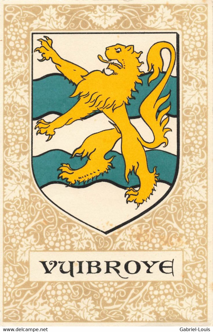 Drapeau Armoiries Commune De Vuibroye Vaud Oron (Feuillet De Papier Sans Carton Au Dos Pour En Faire Une Carte Postale) - Oron