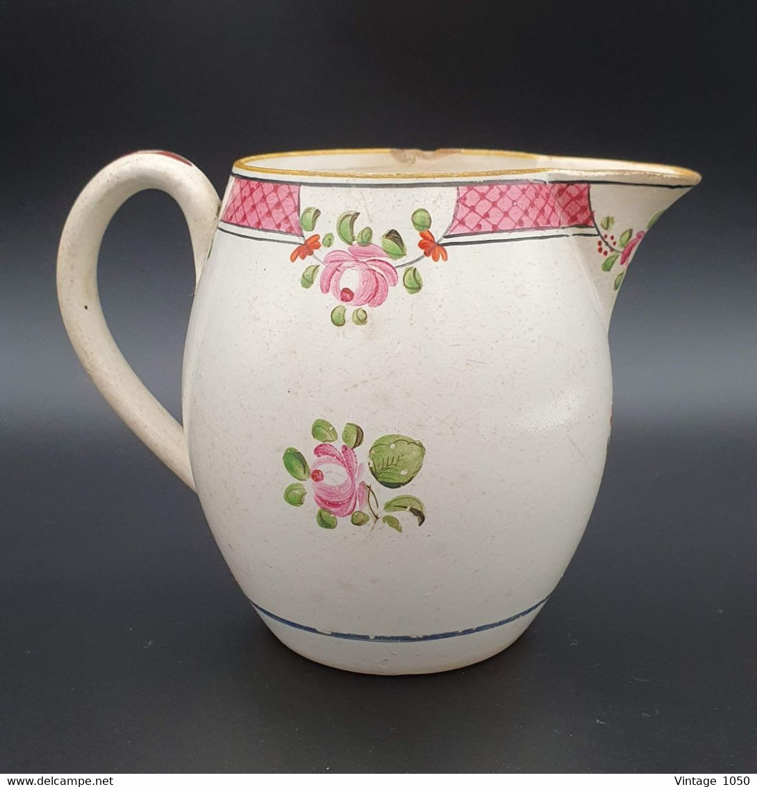 ✅1x Pot à Lait Ancien 1920-1930 Origine UK   Haut. 10cm  #objet De Collection #jug #faïence - Non Classificati