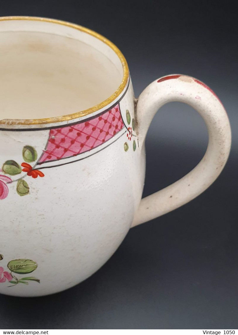 ✅1x Pot à lait ancien 1920-1930 origine UK   Haut. 10cm  #objet de collection #jug #faïence