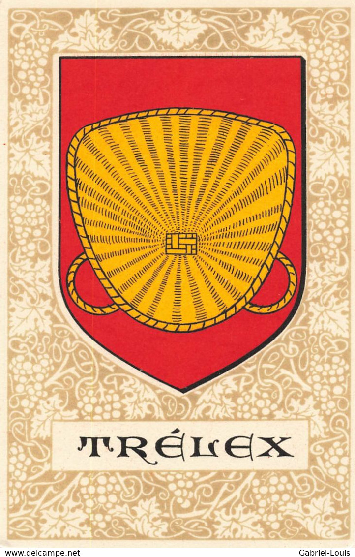 Drapeau Armoiries Commune De Trelex Van ( Feuillet De Papier Sans Le Carton Au Dos Pour En Faire Une Carte Postale) - Trélex