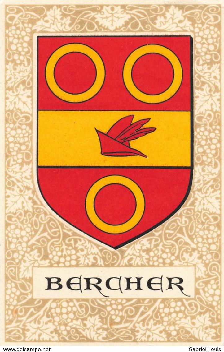 Drapeau Armoiries Commune De Bercher ( Feuillet De Papier Sans Le Carton Au Dos Pour En Faire Une Carte Postale) - Bercher