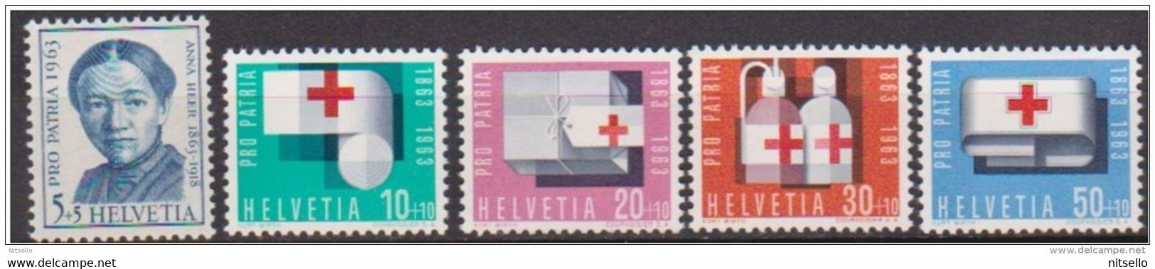 LOTE 1375   ///  (C100) SUIZA    YVERT Nº: 711/715 - Ungebraucht