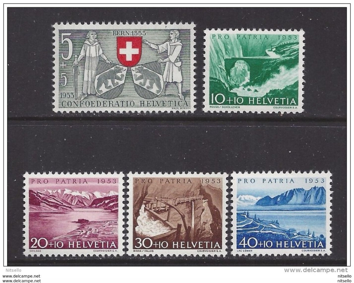 LOTE 1375   ///  (C310)   SUIZA  1953   YVERT Nº: 531/535 ** MNH  // CATALOG./COTE: 15,50€ - Unused Stamps