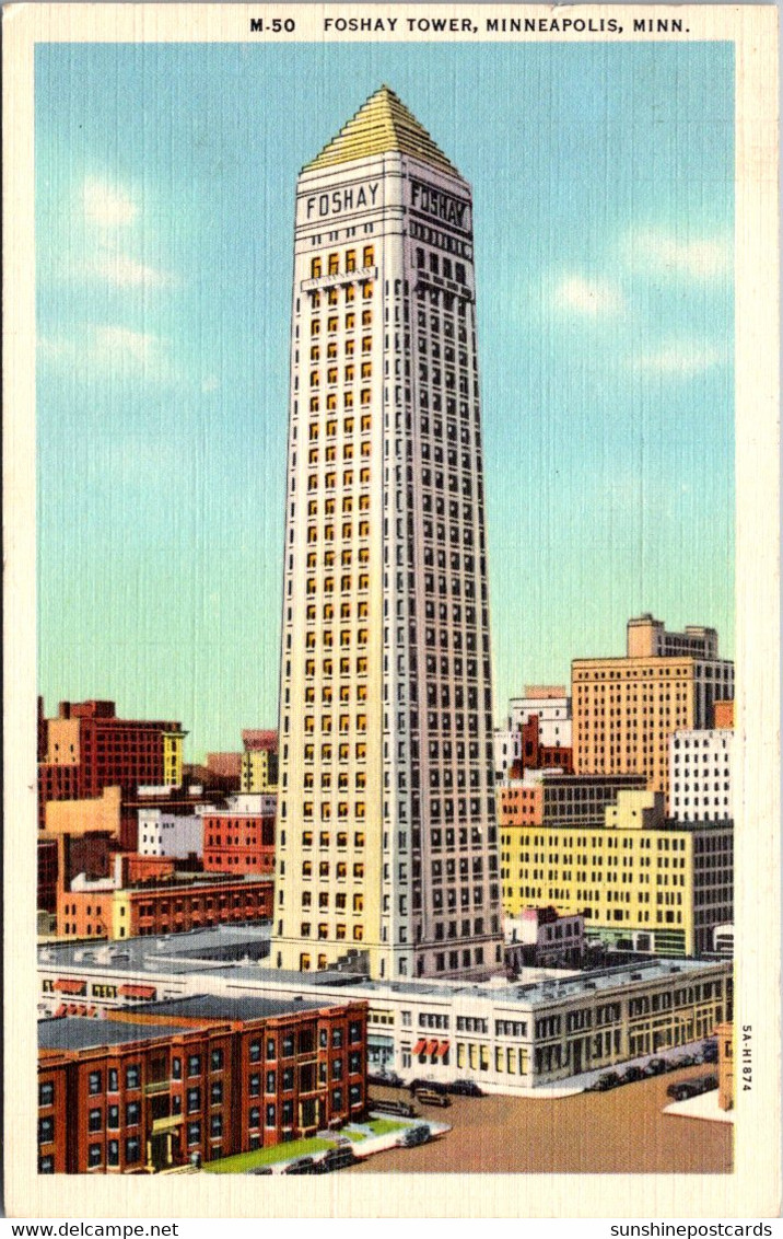 Minnesota Minneapolis Foshay Tower 1939 Curteich - Minneapolis