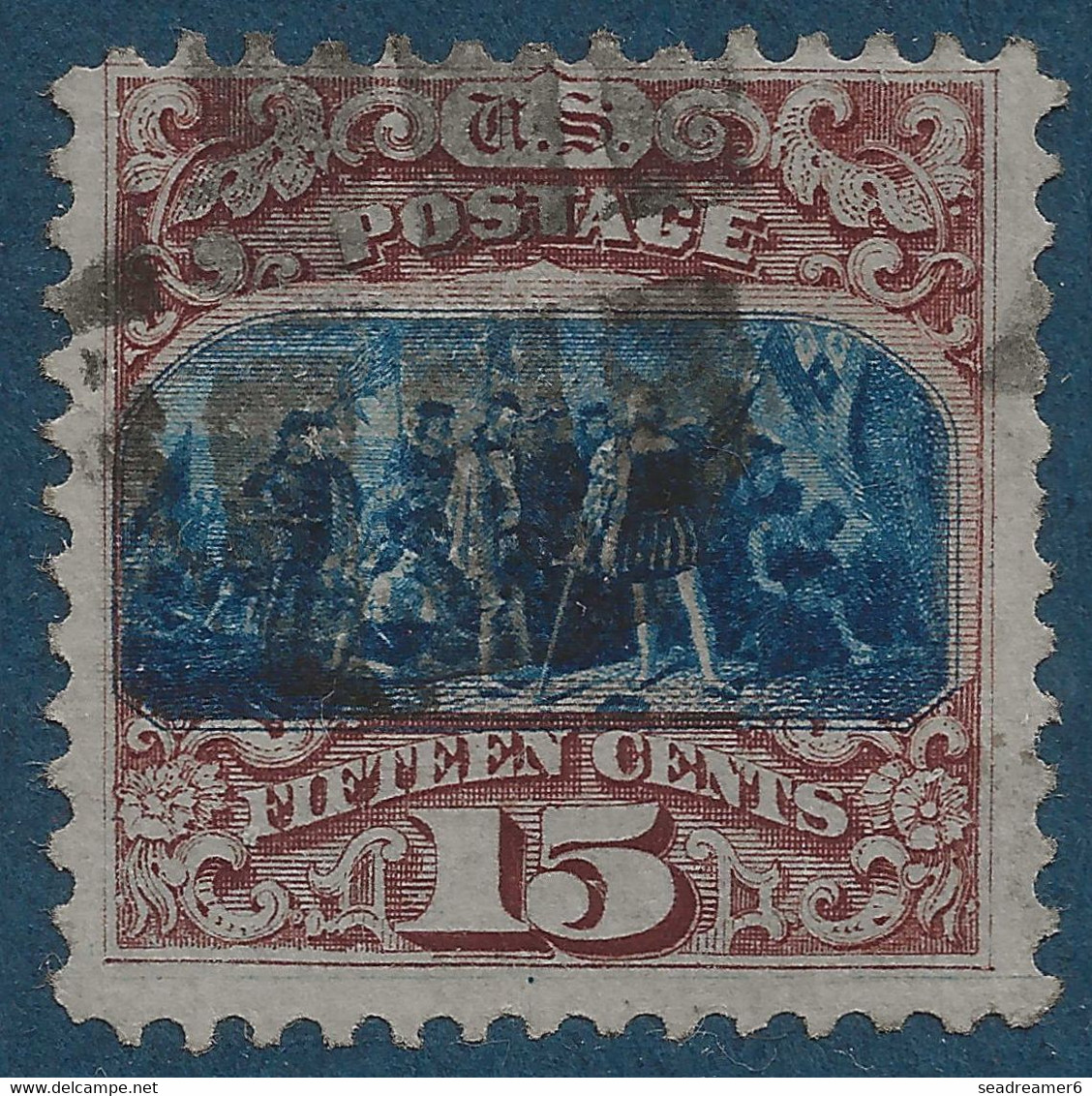 Etats Unis 1869 N°35a Type II 15c Cents Brun Rouge Et Bleu Oblitéré  TTB - Oblitérés