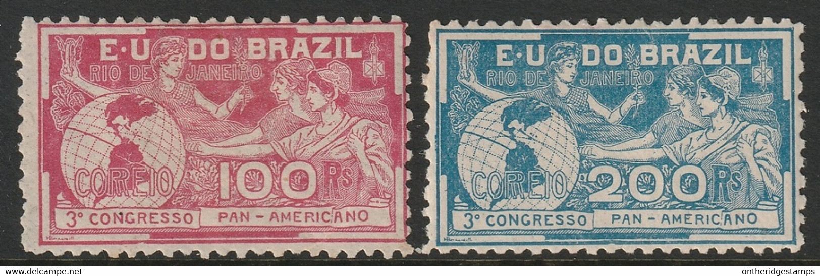 Brazil 1906 Sc 172-3 Bresil Yt 126-7 Set MLH* - Neufs