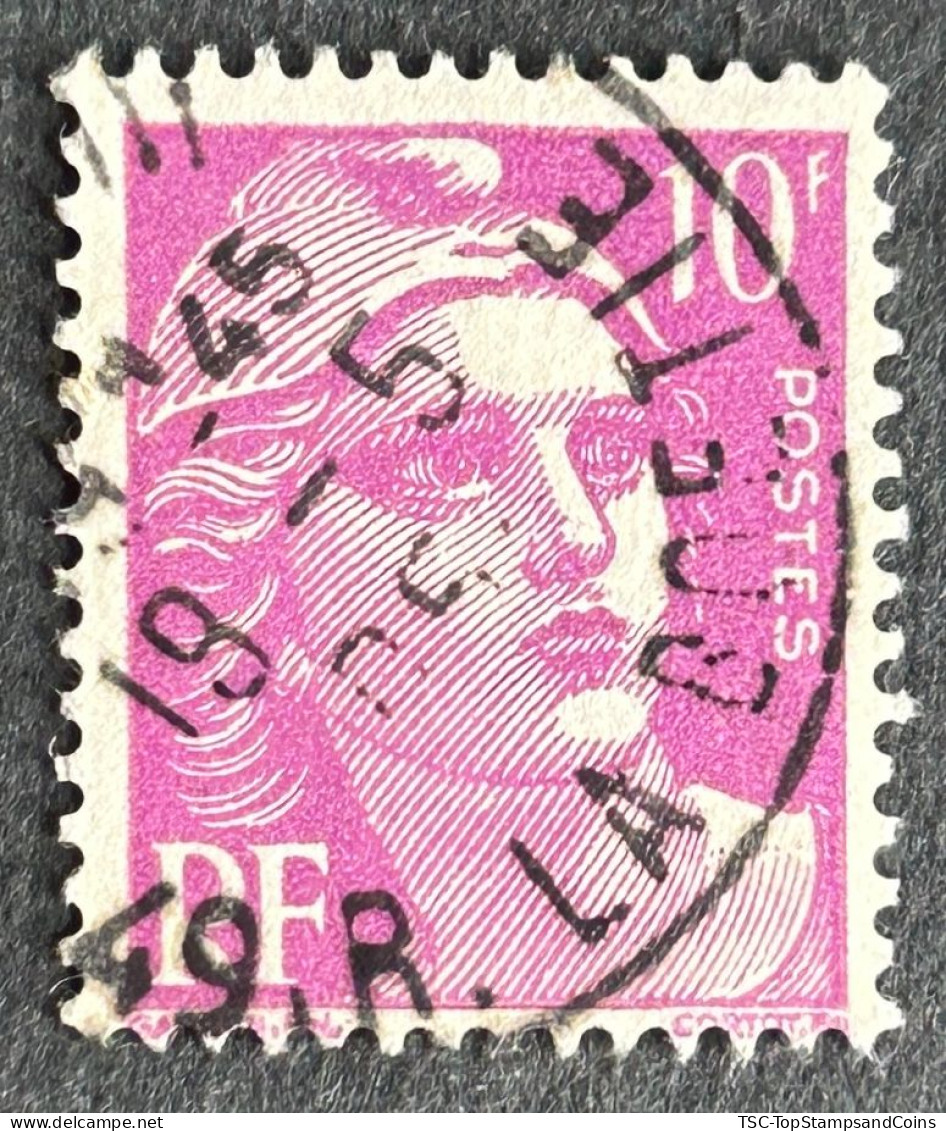 FRA0811..U - Marianne De Gandon - 10 F Light Lilac Used Stamp - 1948 - France YT 811 - 1945-54 Marianne Of Gandon