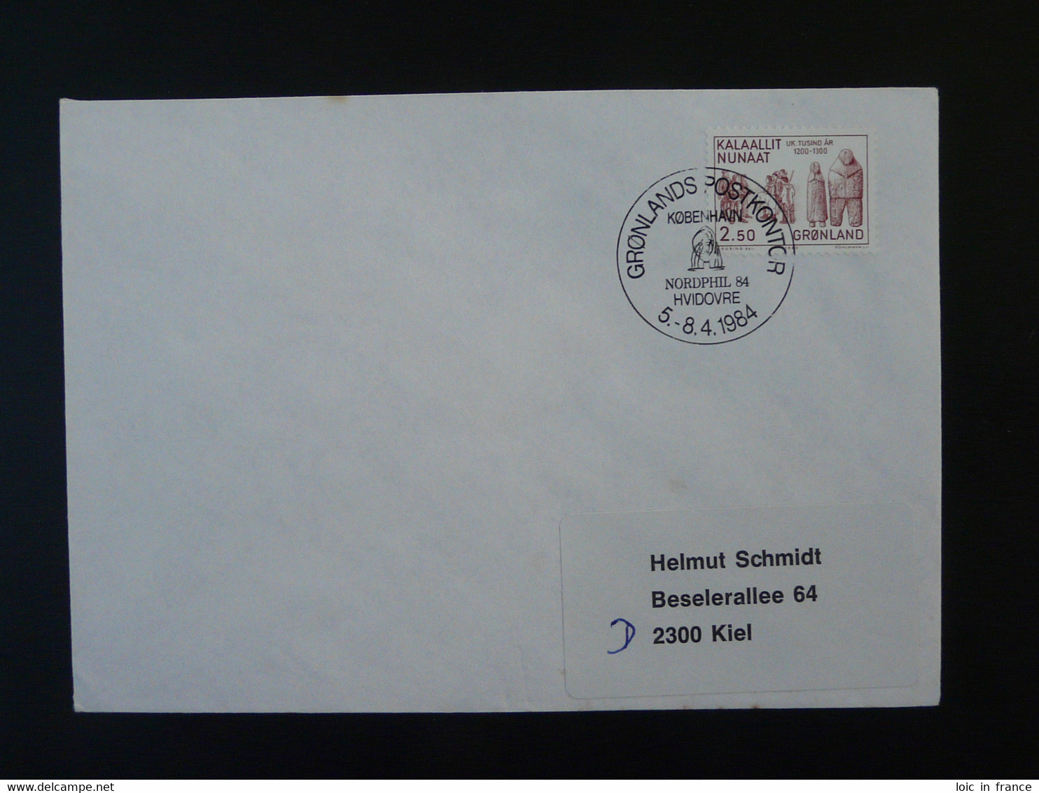 Lettre Cover Obliteration Postmark Nordphil 1984 Groenland Greenland (ex 5) - Poststempel