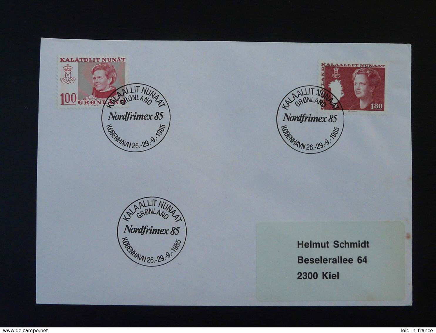 Lettre Cover Obliteration Postmark Nordfrimex 1985 Copenhagen Groenland Greenland (ex 3) - Postmarks