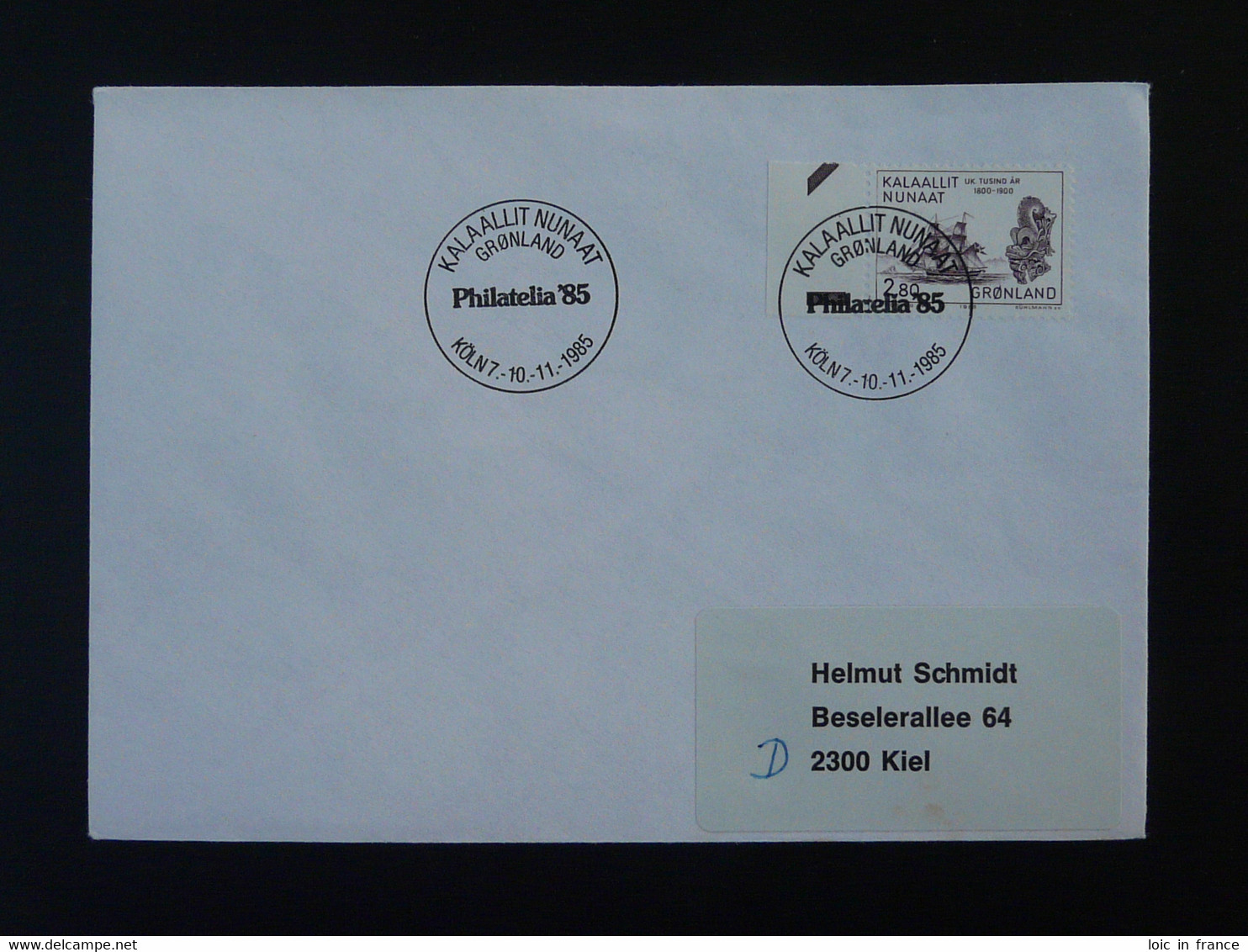 Lettre Cover Obliteration Postmark Philatelia 1985 Koln Groenland Greenland (ex 2) - Poststempel