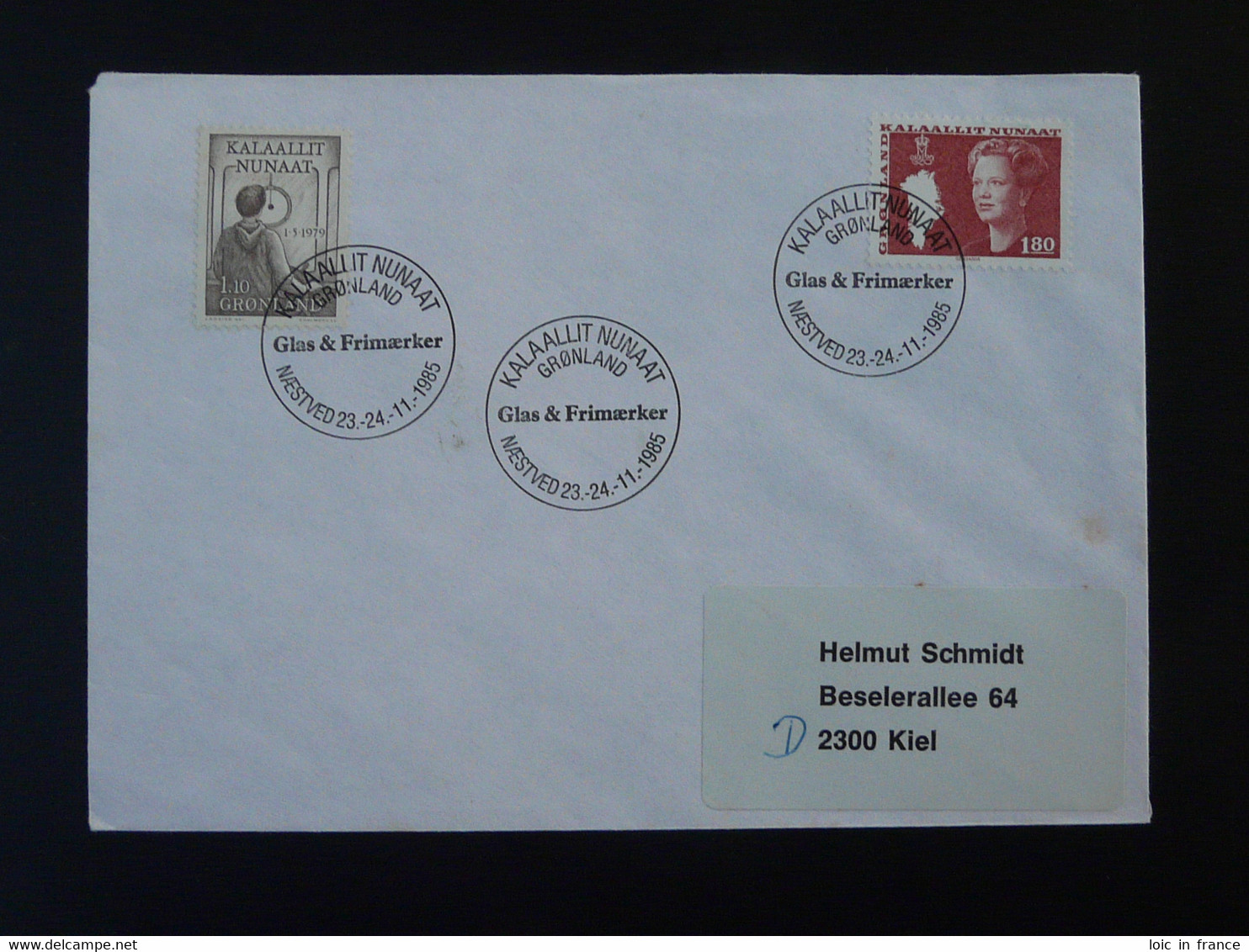 Lettre Cover Obliteration Postmark Naestved Groenland Greenland 1985 (ex 4) - Poststempel