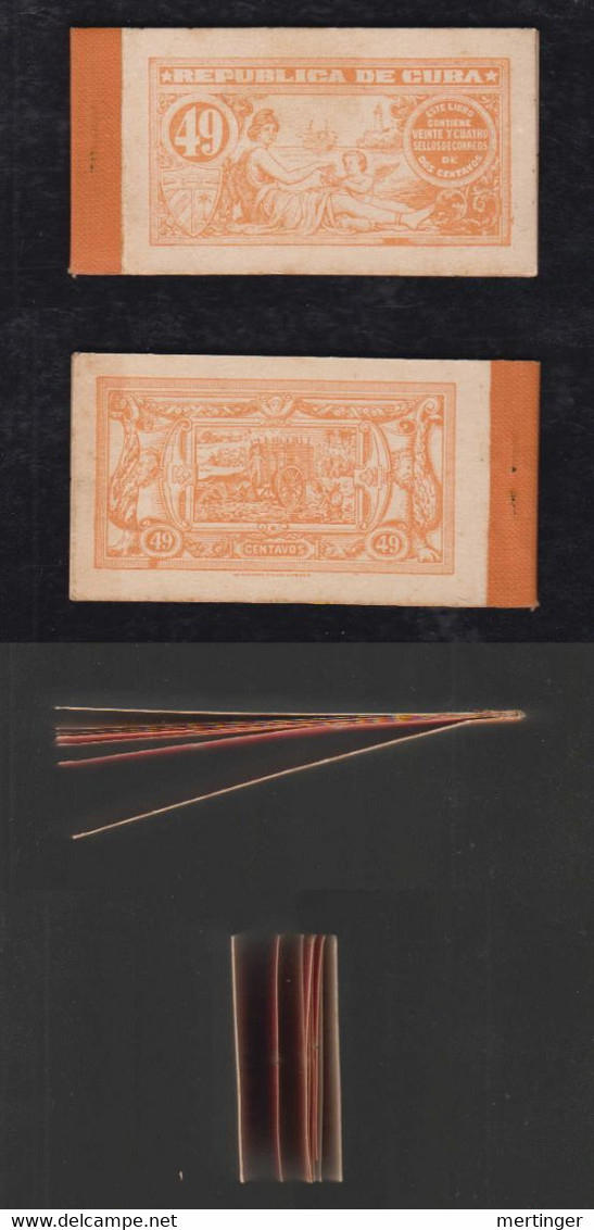 Kuba Cuba Booklet 1917 49c ** MNH Unexploded 4 Pane 6x2c Gomez - Unused Stamps