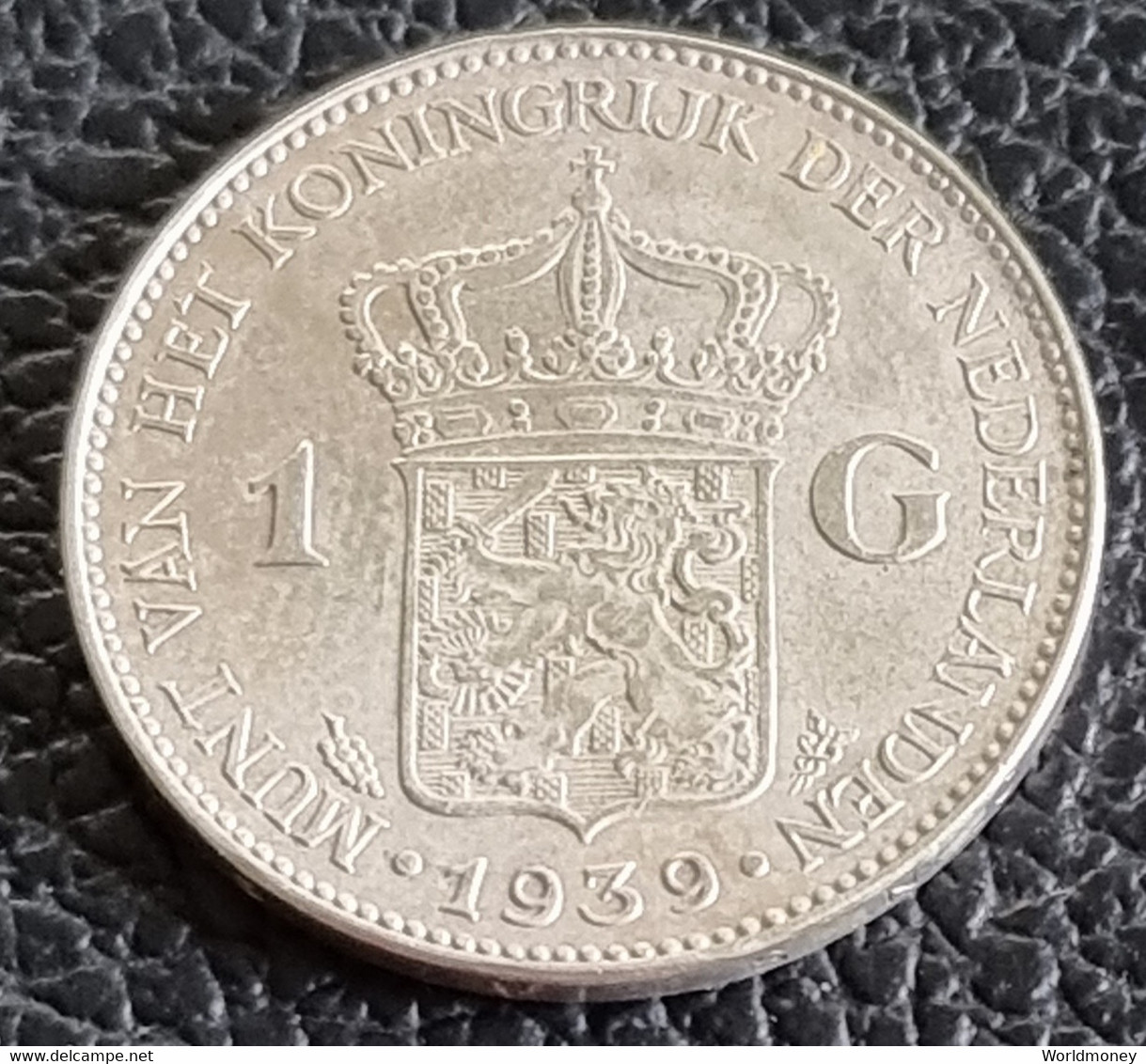 Netherlands 1 Gulden 1939  - UNC (Silver) - 1 Gulden