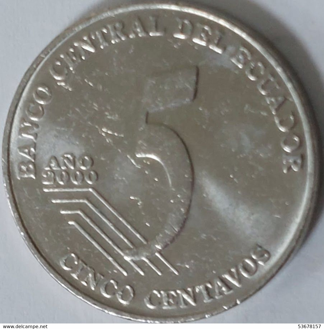 Ecuador - 5 Centavos, 2000, KM# 105 - Ecuador