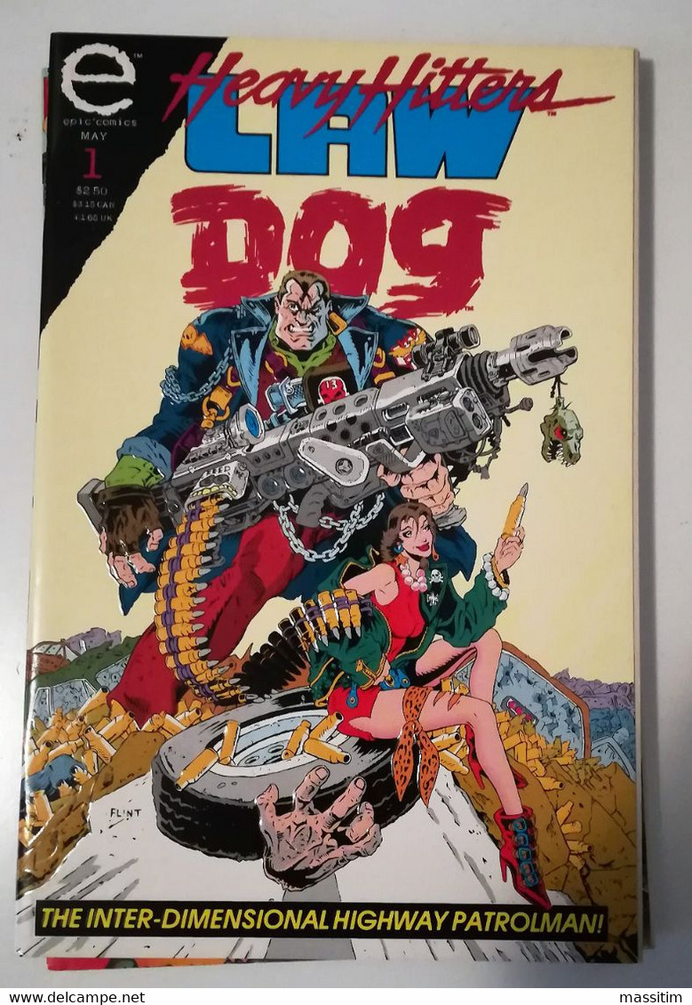 Heavy Hitters Law Dog N.1 ( Epic Comics 1993 ) Cover Embossed - Originale USA. - Otros Editores