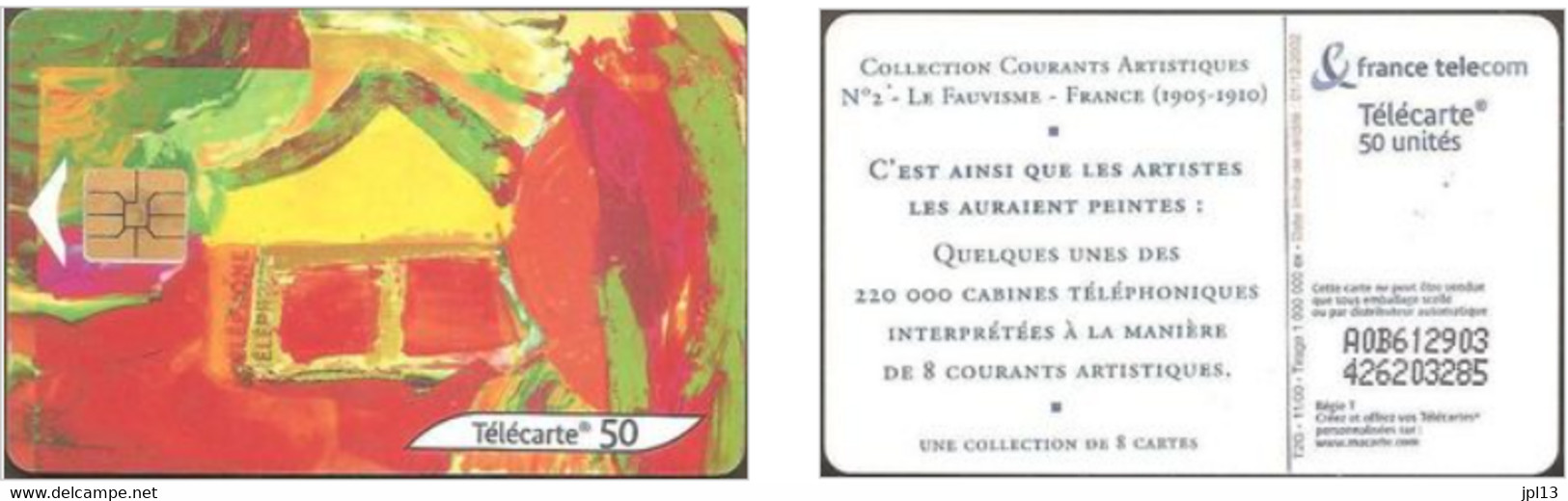 Télécarte à Puce - France - France Télécom - Coll. Courants Artistiq. N. 2 - Le Fauvisme - 2000