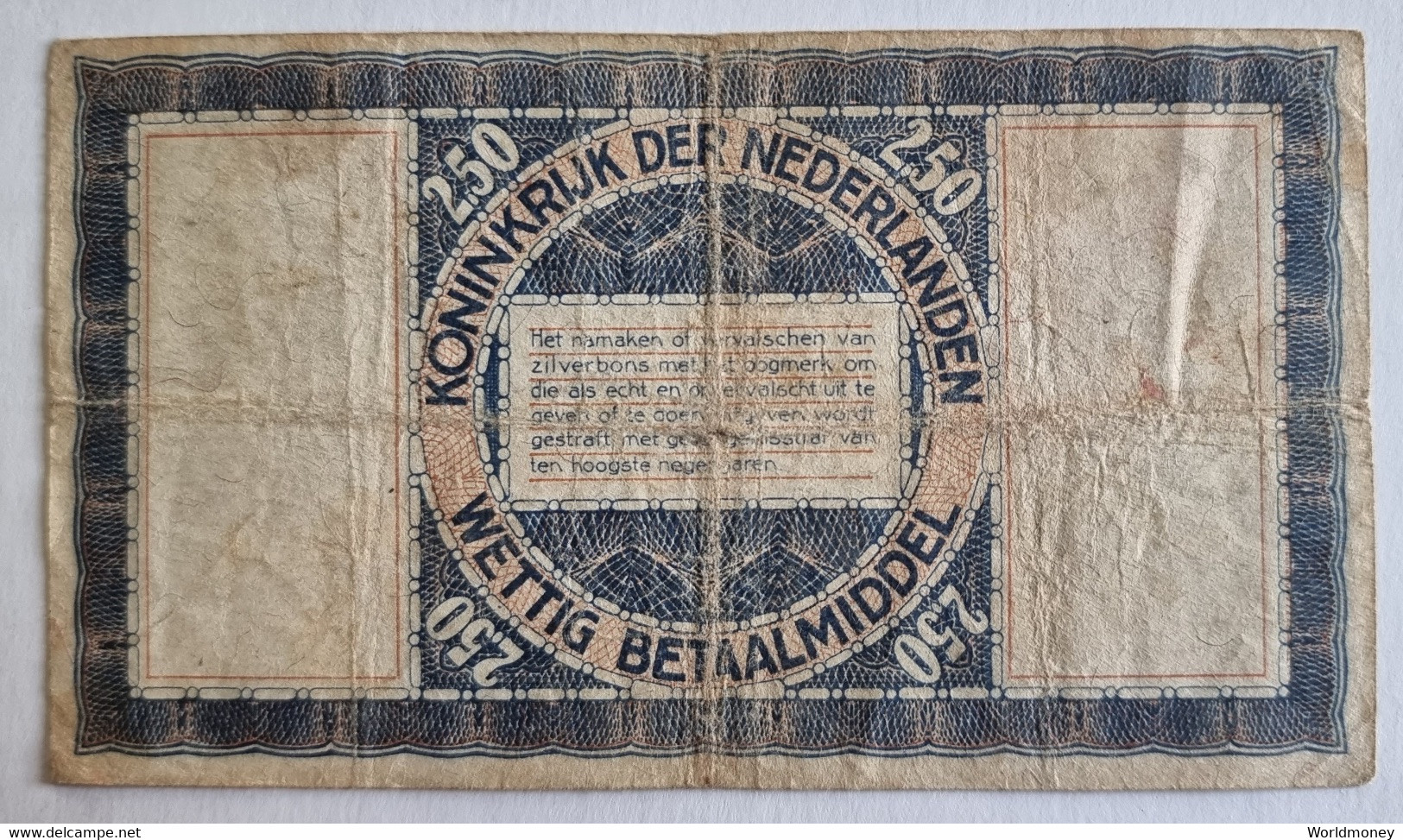 Netherlands 2,5 Gulden Zilverbon 1938 - 2 1/2  Florín Holandés (gulden)