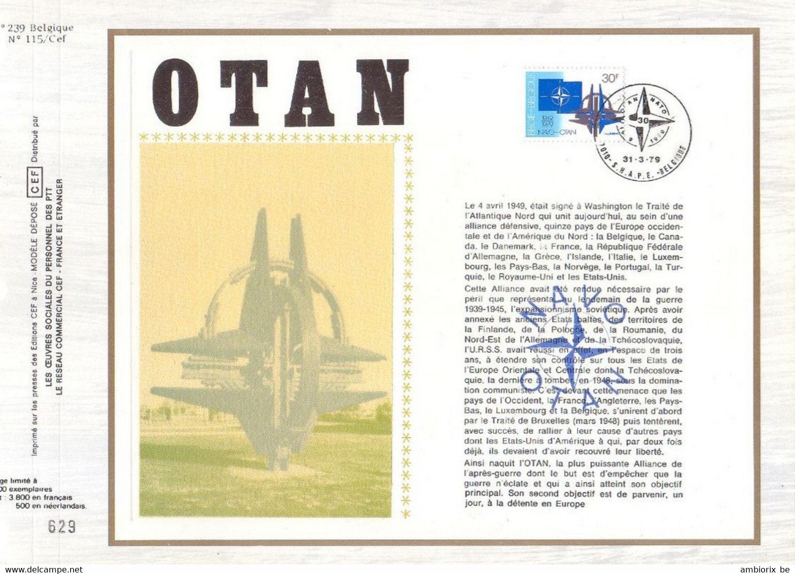 Carte Max CEF 1927 OTAN - 1971-1980