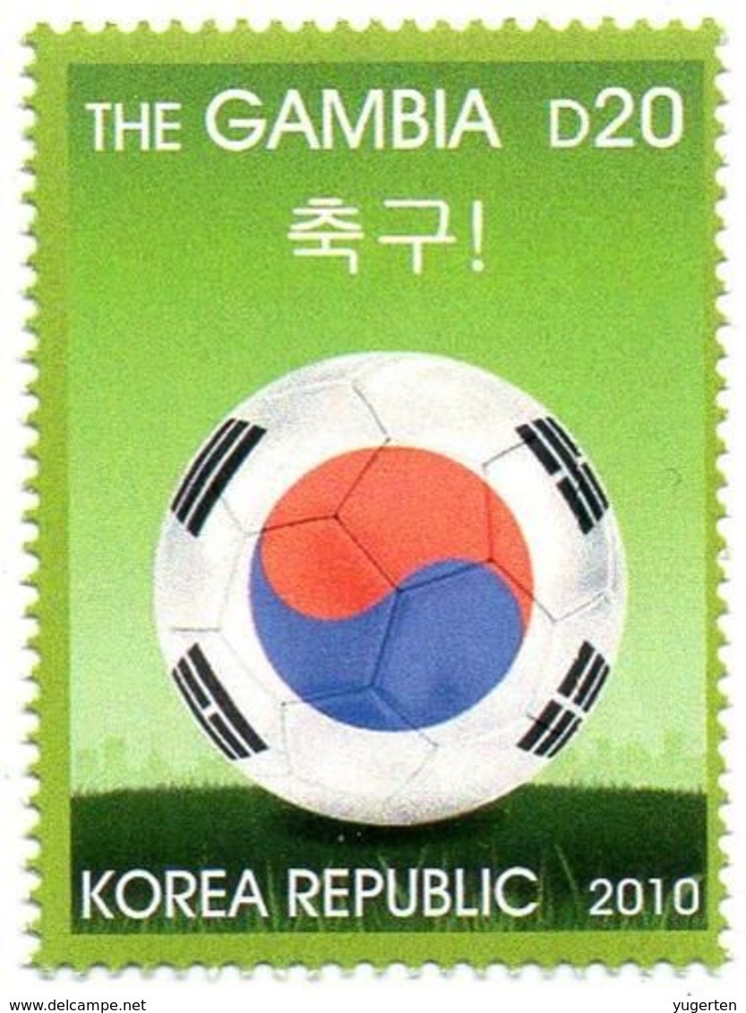 GAMBIA GAMBIE - 1v - MNH - South Korea - Flaggen Football World Cup 2010 South Africa - Soccer - Fußball Flag Flags - 2010 – South Africa