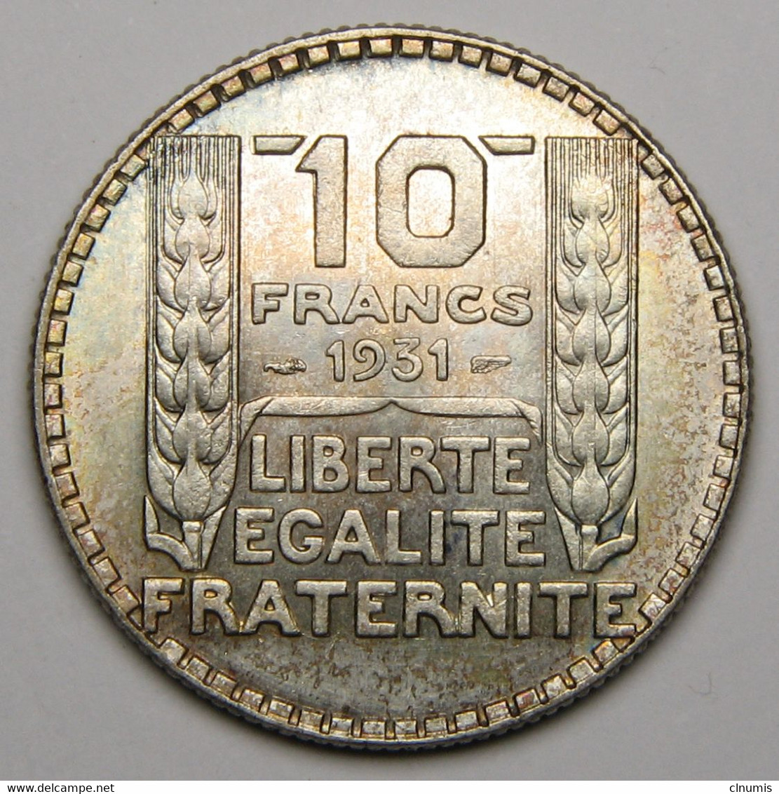 RARE En SPL+ ! 10 Francs Turin, 1931, Argent - III° République - 10 Francs