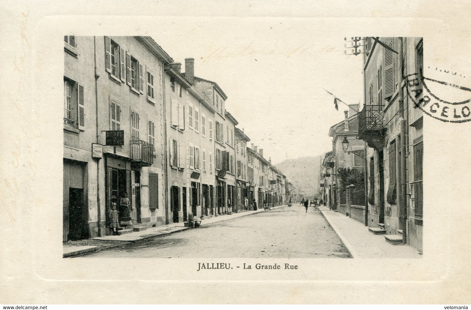 S9649 Cpa 38 Jallieu - La Grande Rue - Jallieu