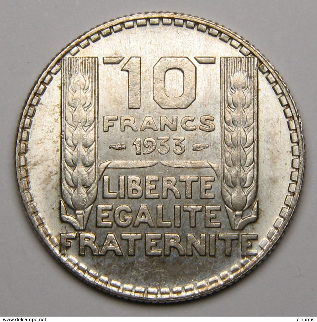 ASSEZ RARE En SPL+ ! 10 Francs Turin, 1933, Argent - III° République - 10 Francs