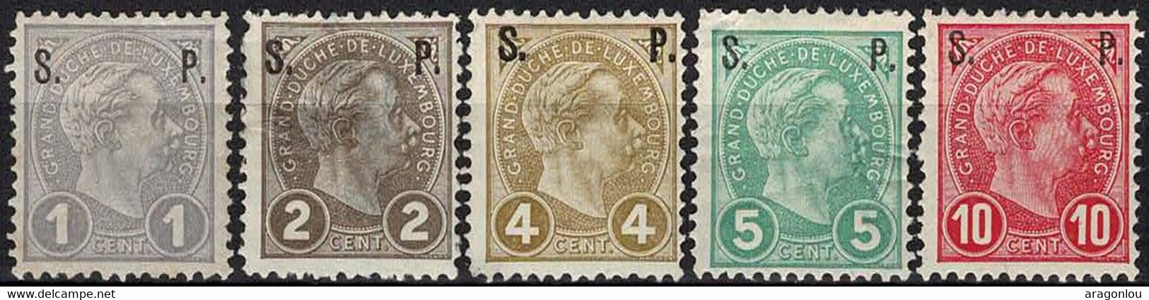 Luxembourg Luxemburg 1882  Grand-Duc Adolphe Série S.P. Neuf MH* Val.cat.50€ - 1895 Adolphe Right-hand Side