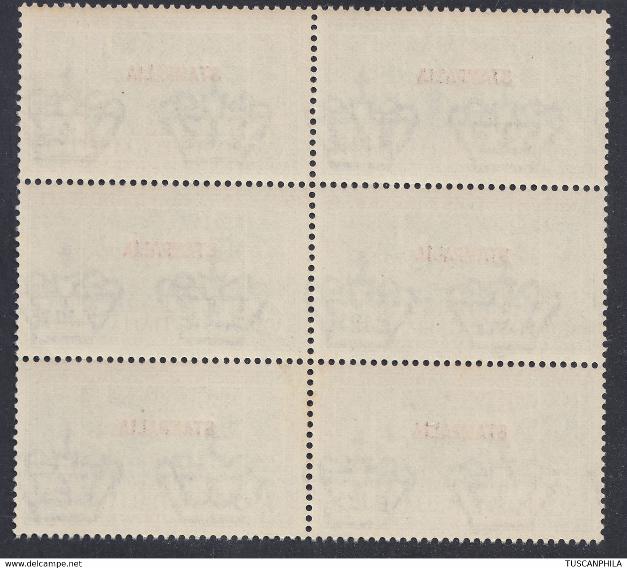 1932 Blocco Di 6 Valori Sass. 26 MNH** Cv 1680 - Egeo (Stampalia)