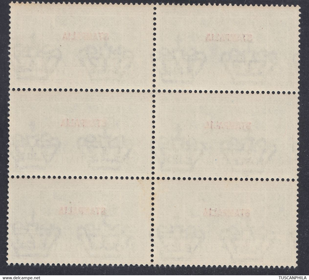 1932 Blocco Di 6 Valori Sass. 26 MNH** Cv 1680 - Aegean (Stampalia)