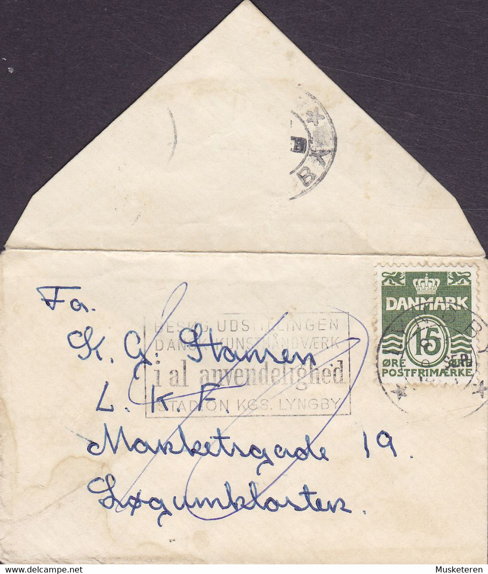 Denmark Slogan Flamme LYNGBY 'Petite' Cover Brief LØGUMKLOSTER TAXE Postage Due (Purple) PORTO AT BETALE (Cz. Slania) - Postage Due
