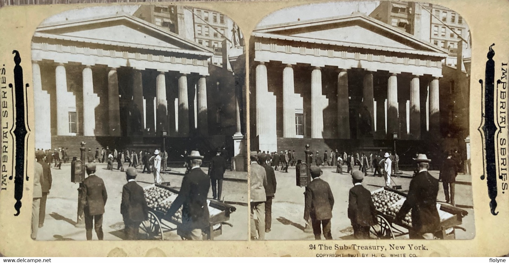 New York City - Photo Stéréo Ancienne - The Sub Treasury - États Unis - Usa - Otros Monumentos Y Edificios