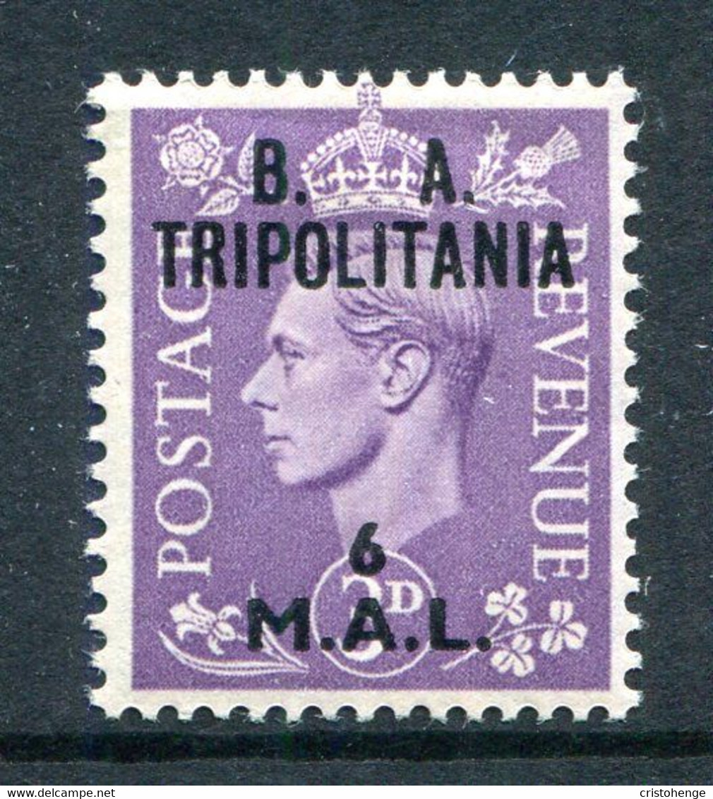 British Occ. Italian Colonies - Tripolitania - 1950 B.A. - 6l On 3d Pale Violet HM (SG T19) - Tripolitaine