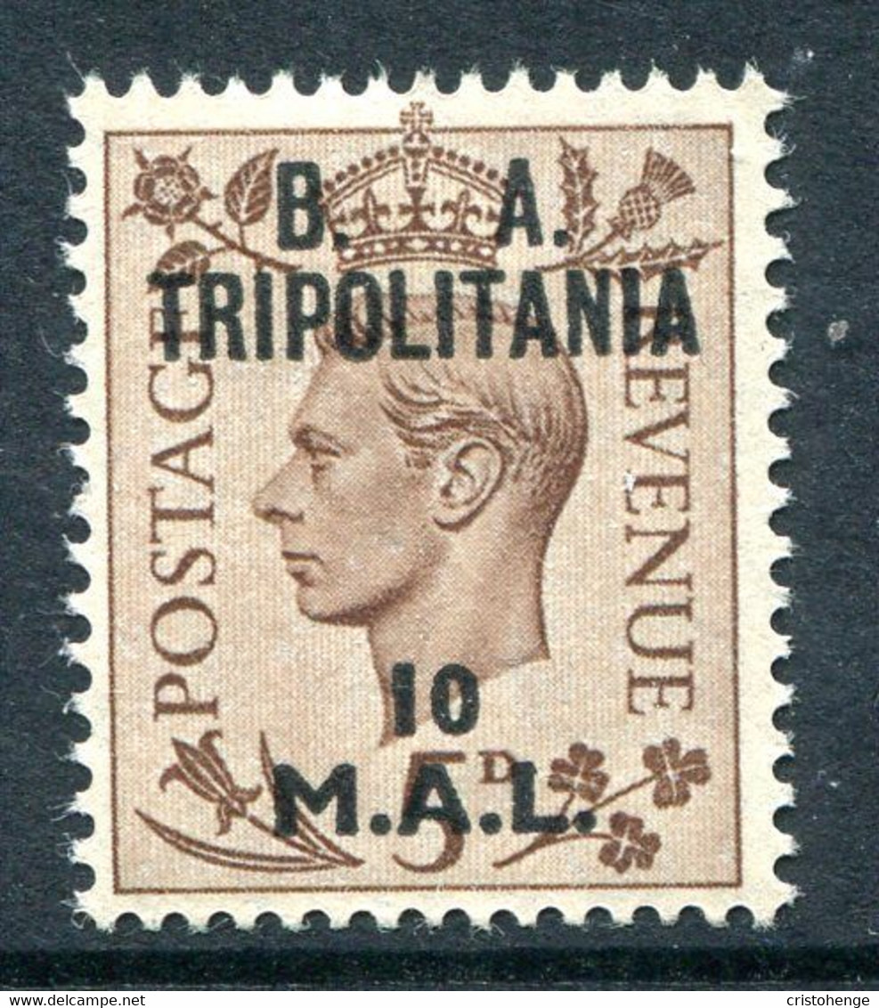 British Occ. Italian Colonies - Tripolitania - 1950 B.A. - 10l On 5d Brown HM (SG T20) - Tripolitaine