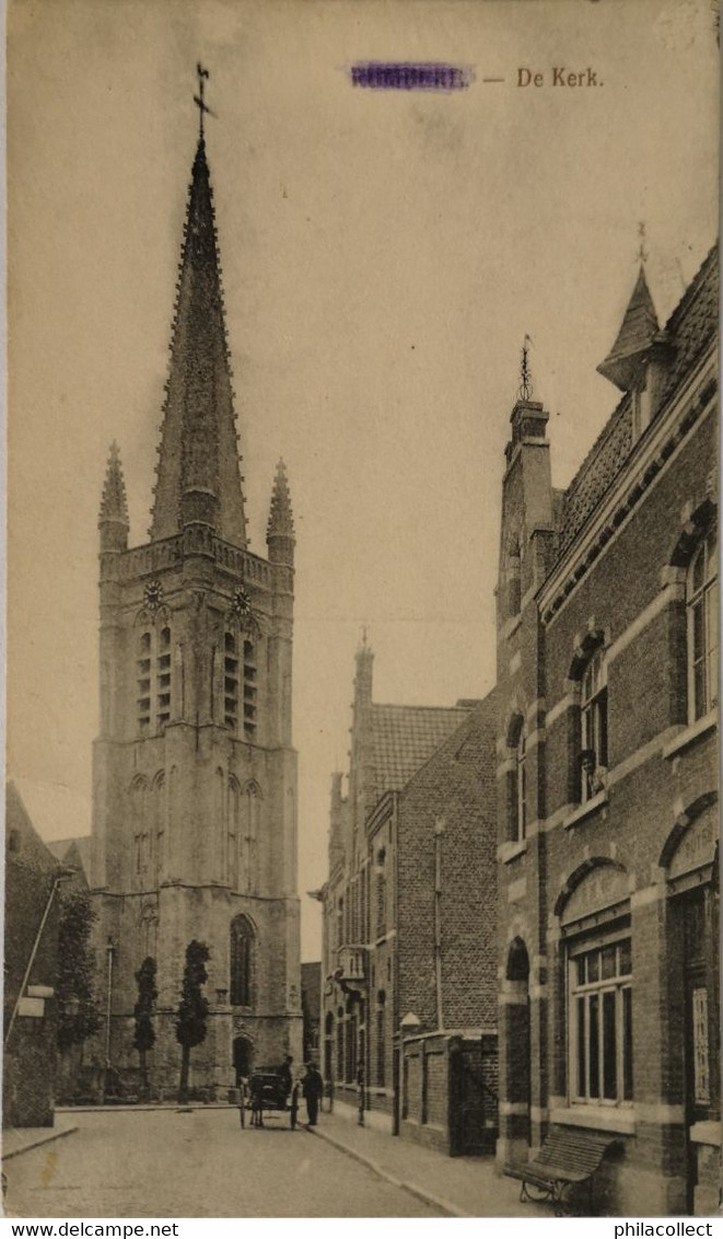 Rumbeke (Roeselare) De Kerk Met Straat 1916 Feldpost! - Roeselare