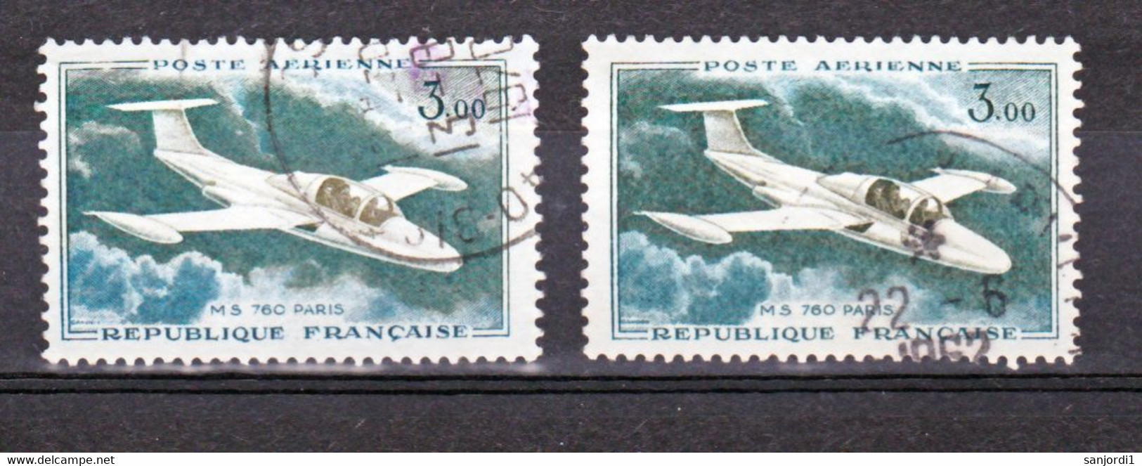 France PA 39 Variété Passagers Noirs Et Olive Oblitéré Used - Usados