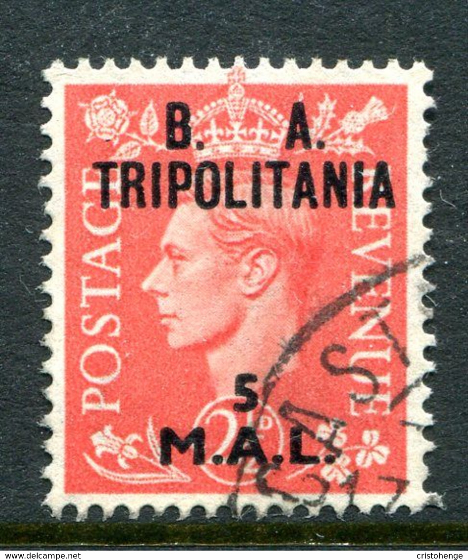 British Occ. Italian Colonies - Tripolitania - 1951 B.A. - 5l On 2½d Pale Scarlet Used (SG T31) - Tripolitaine
