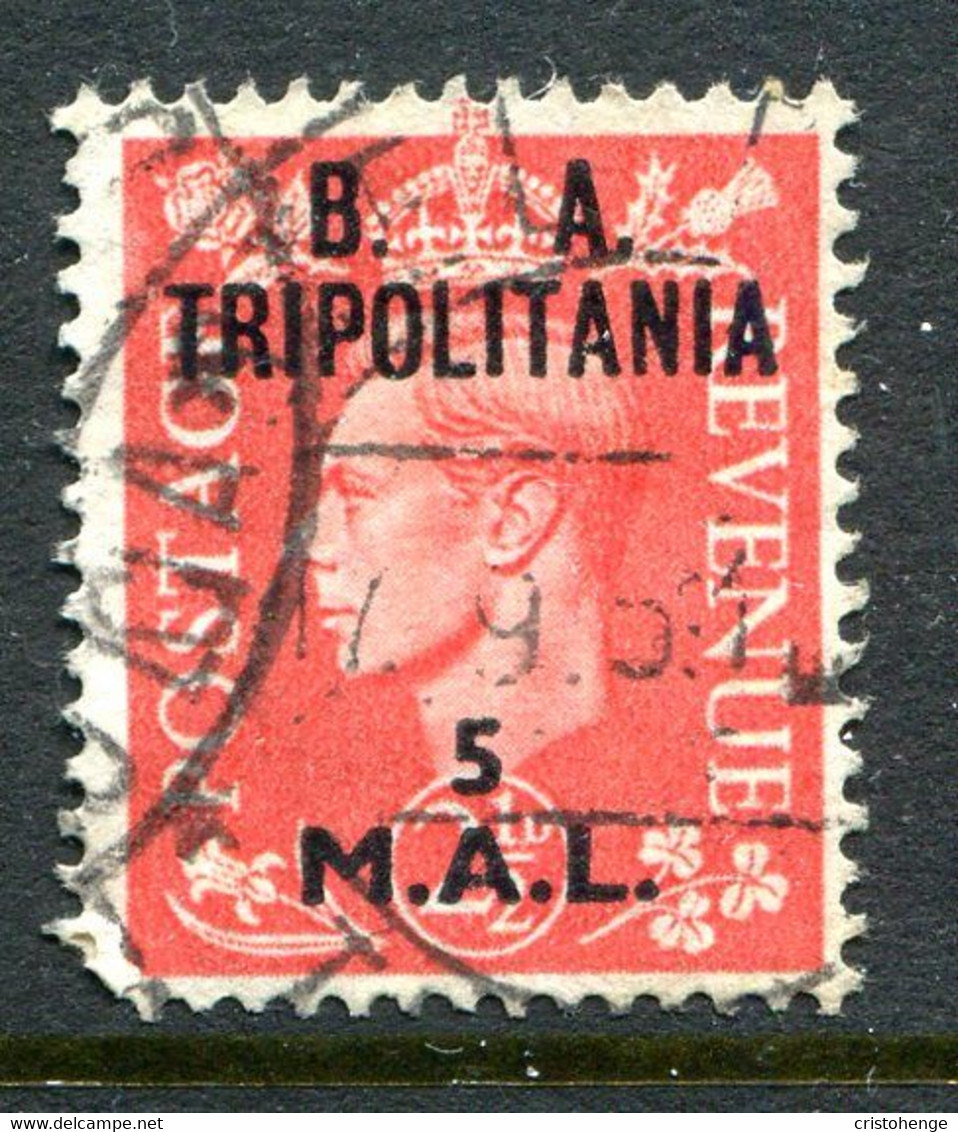 British Occ. Italian Colonies - Tripolitania - 1951 B.A. - 5l On 2½d Pale Scarlet Used (SG T31) - Tripolitaine