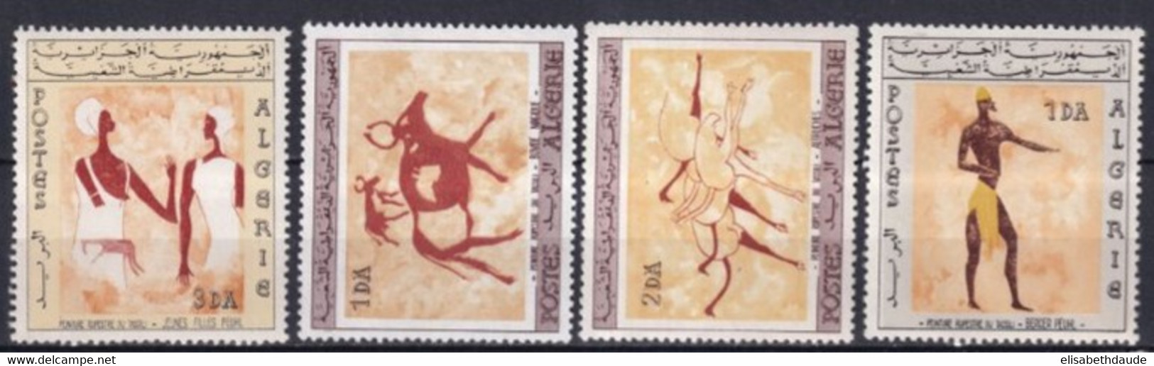 ALGERIE - 1966 - SERIE PEINTURES RUPESTRES YVERT N° 414/417 ** MNH - COTE 2006 = 36.4 EUR. - Algeria (1962-...)