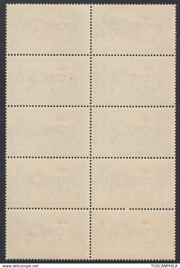 1932 Blocco Di 10 Valori Sass. 24 MNH** Cv 1400 - Egée (Caso)