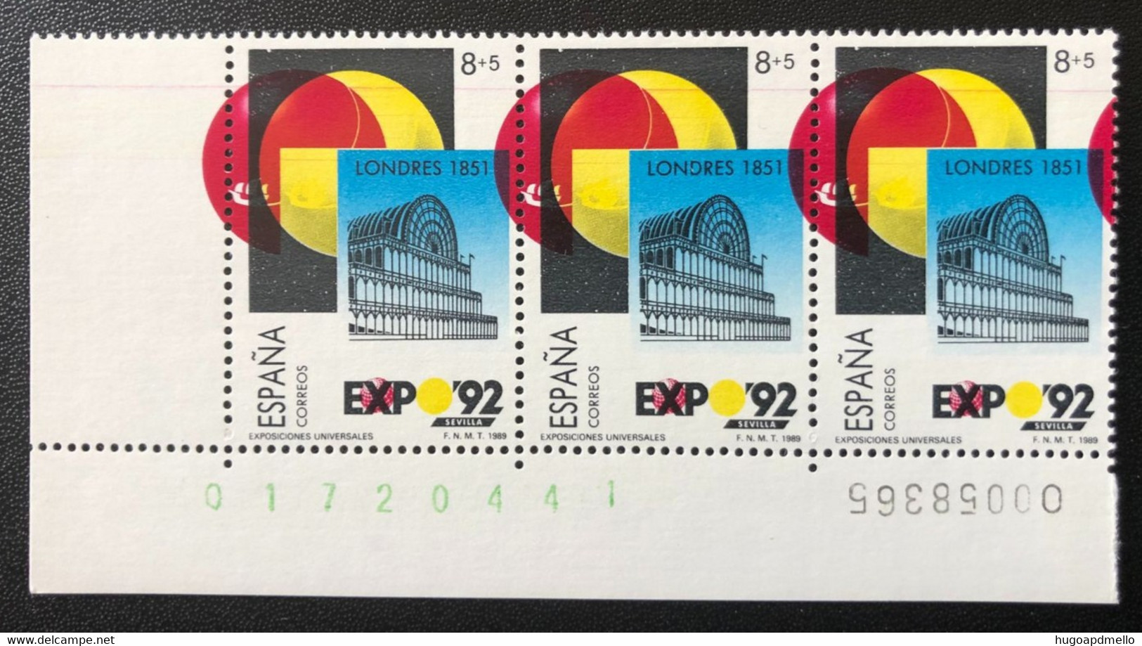 SPAIN,  **MINT Unused Stamps « Expo '92 », « ERROR », « Variety », « Corner Horizontal Strip Of 3 », 1989 - 1992 – Sevilla (Spanien)