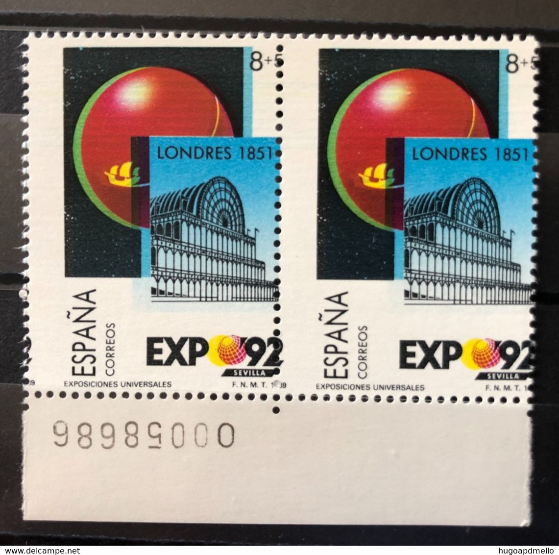 SPAIN,  **MINT Unused Stamps « Expo '92 », « ERROR », « Variety », « Horizontal Strip Of 2 », 1989 - 1992 – Séville (Espagne)