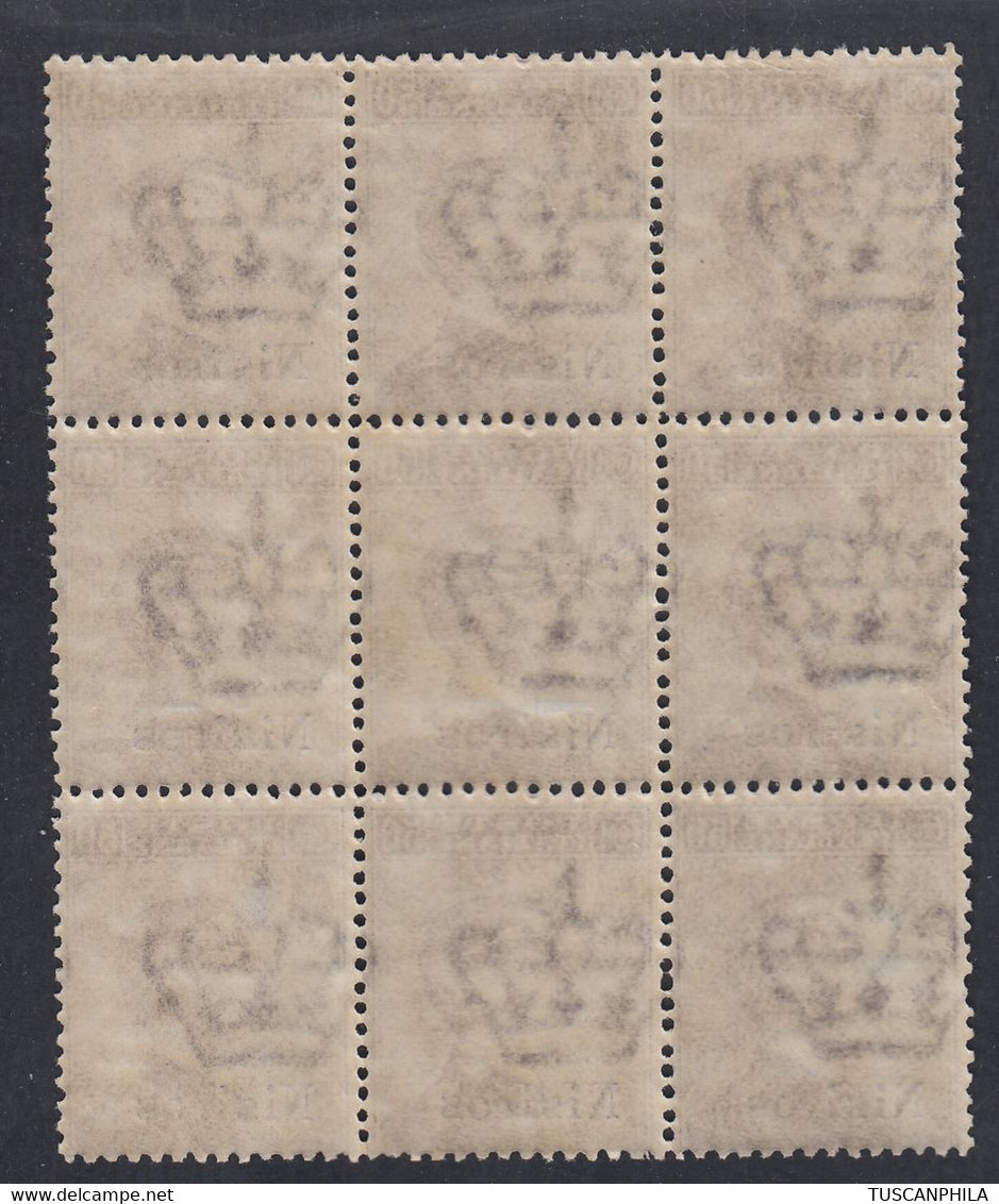 1912 Blocco Di 9 Valori Sass. 7 MNH** Cv 112,5 - Aegean (Nisiro)