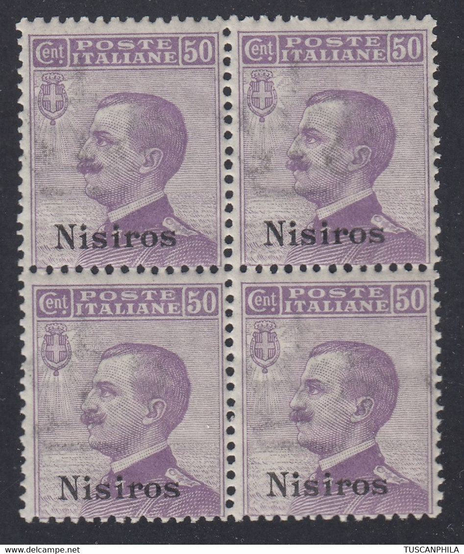 1912 Quartina Sass. 7 MNH** Cv 50 - Ägäis (Nisiro)