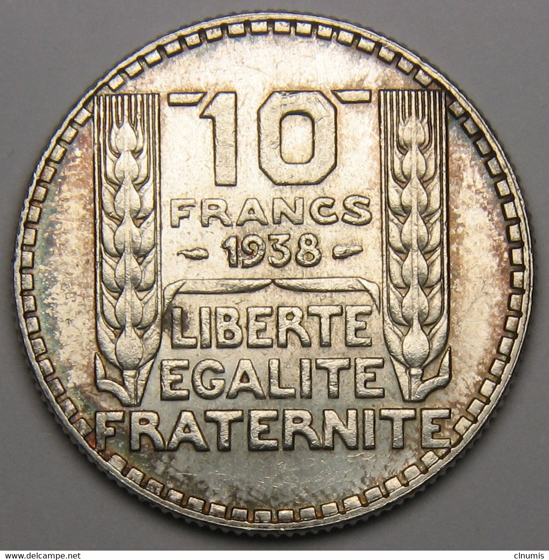 10 Francs Turin, 1938, Argent - III° République - 10 Francs