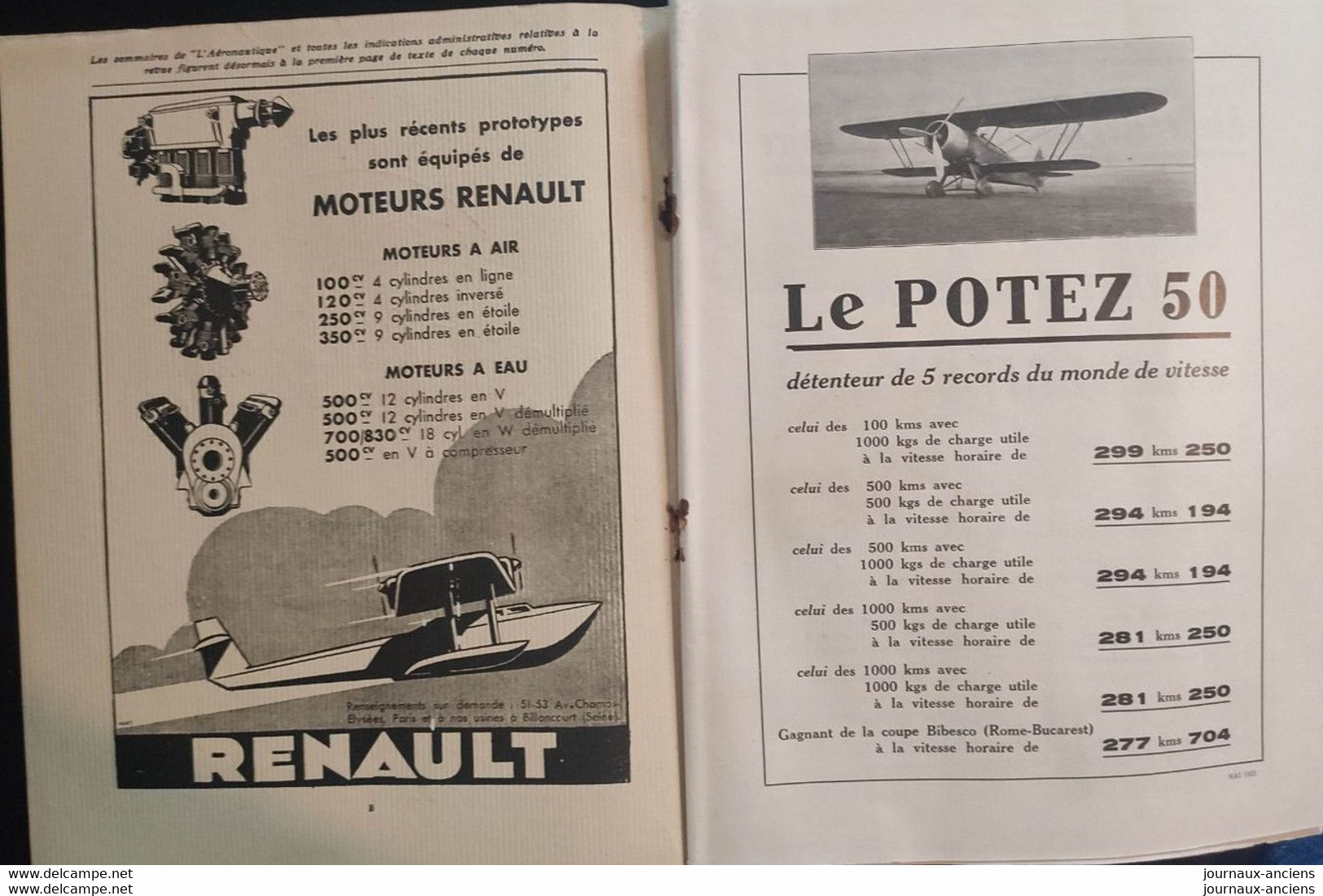 1933 AVIATION - REVUE L'AÉRONAUTIQUE - L'AÉRONAUTIQUE MARCHANDE - HANRIOT 110 - MACCHI-FIAT 2800 - 1900 - 1949